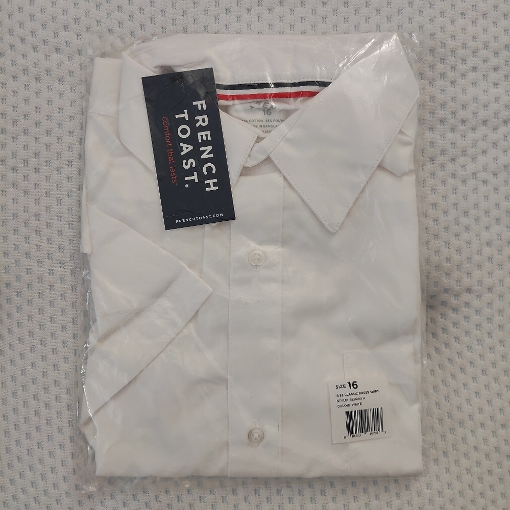 French Toast Boys' Short Sleeve Oxford Dress Shirt